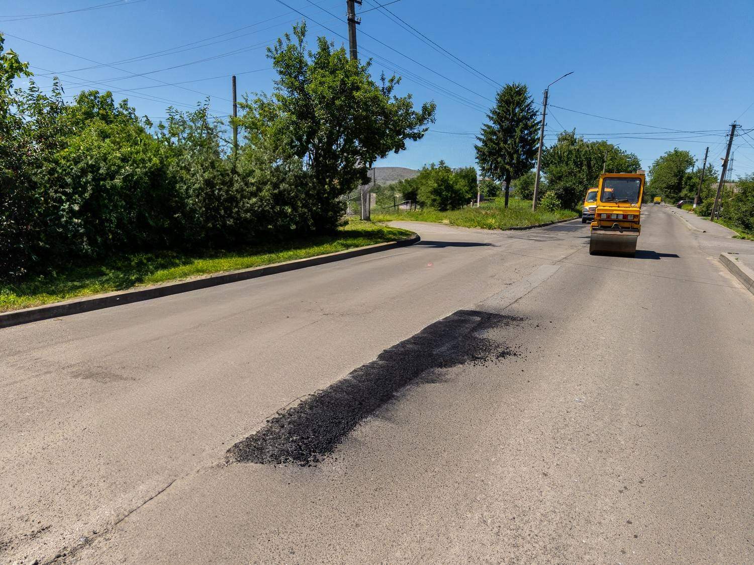 asphalt repair assessment at a school before the school year